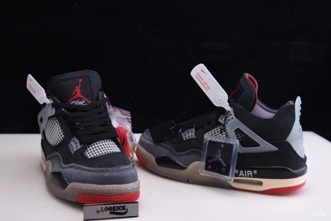 Bmlin Jordan Off 4 x Bred CV9388-001 Retro Air White 0715